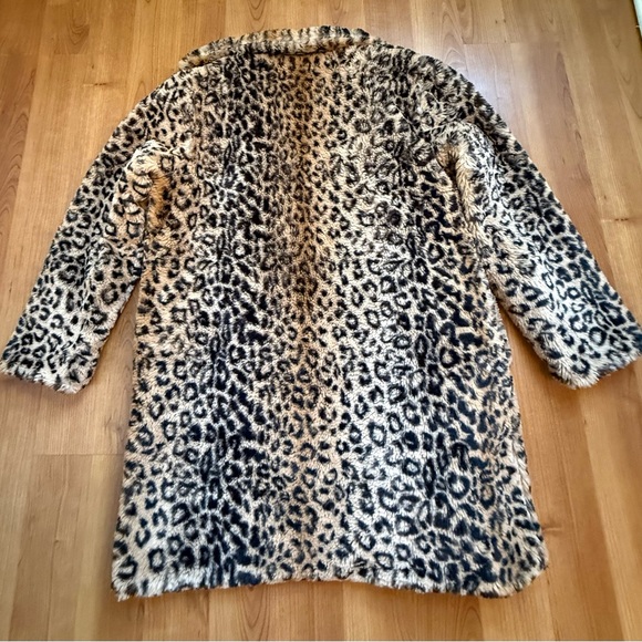 Kimi & Co  Women’s S/M Leopard Print Retro Faux Fur Jacket Coat - Picture 4 of 5